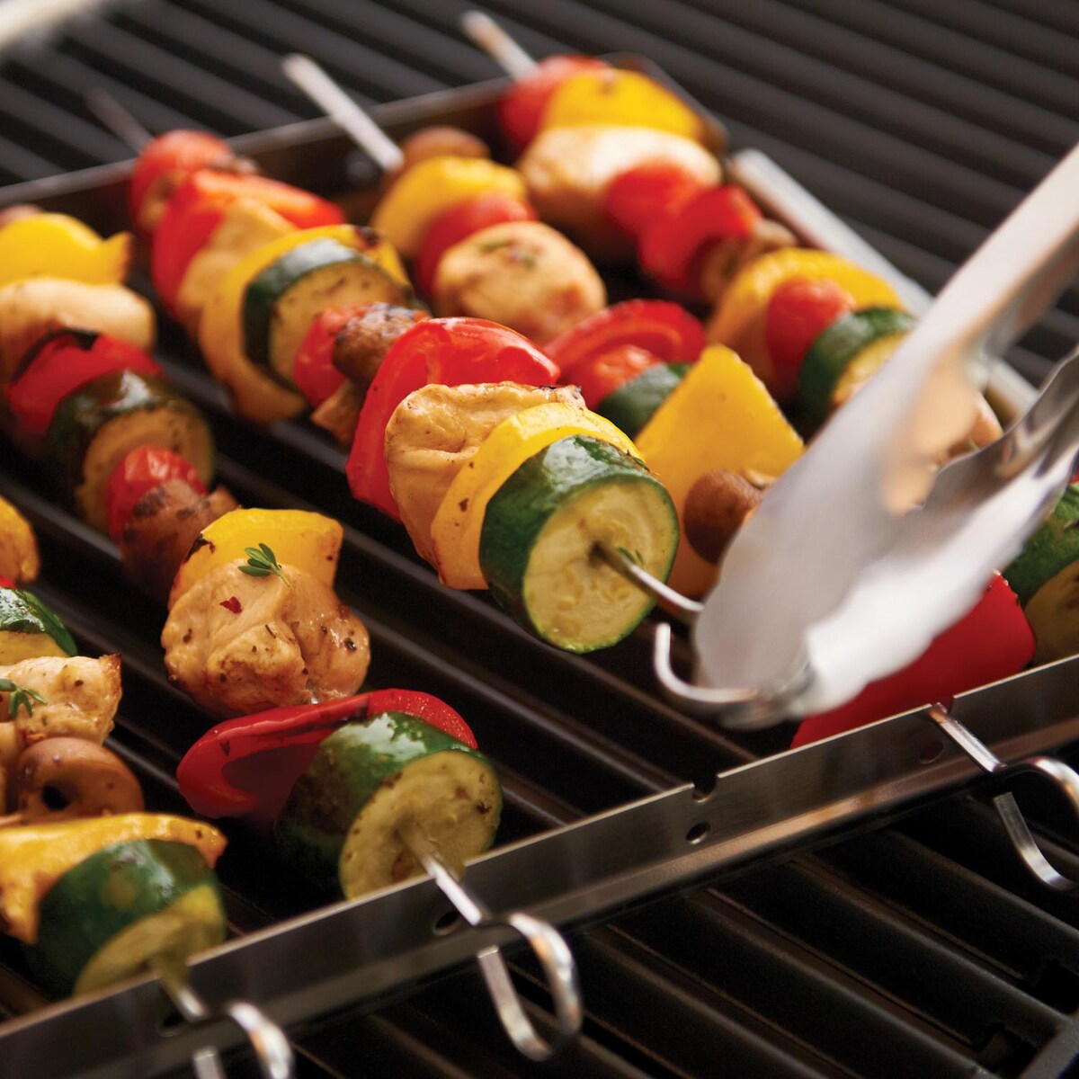 13 X 10-Inch Stainless Steel Folding Shish Kebab and Skewer Set - Mycitystee
