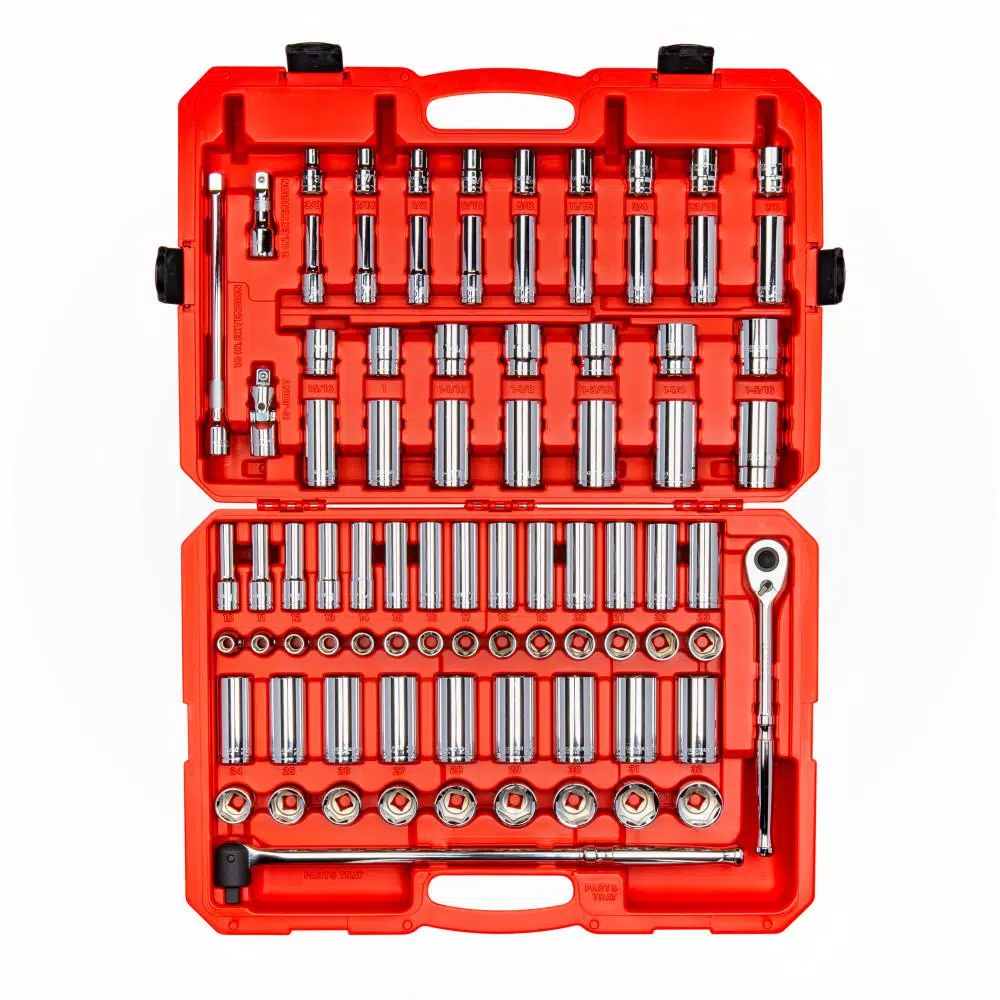 TEKTON 1/2 in. Drive 6-Point Socket and Ratchet Set (84-Piece， 3/8 in. to 1-5/16 in.， 10 mm to 32 mm) and#8211; XDC Depot - Mycitystee