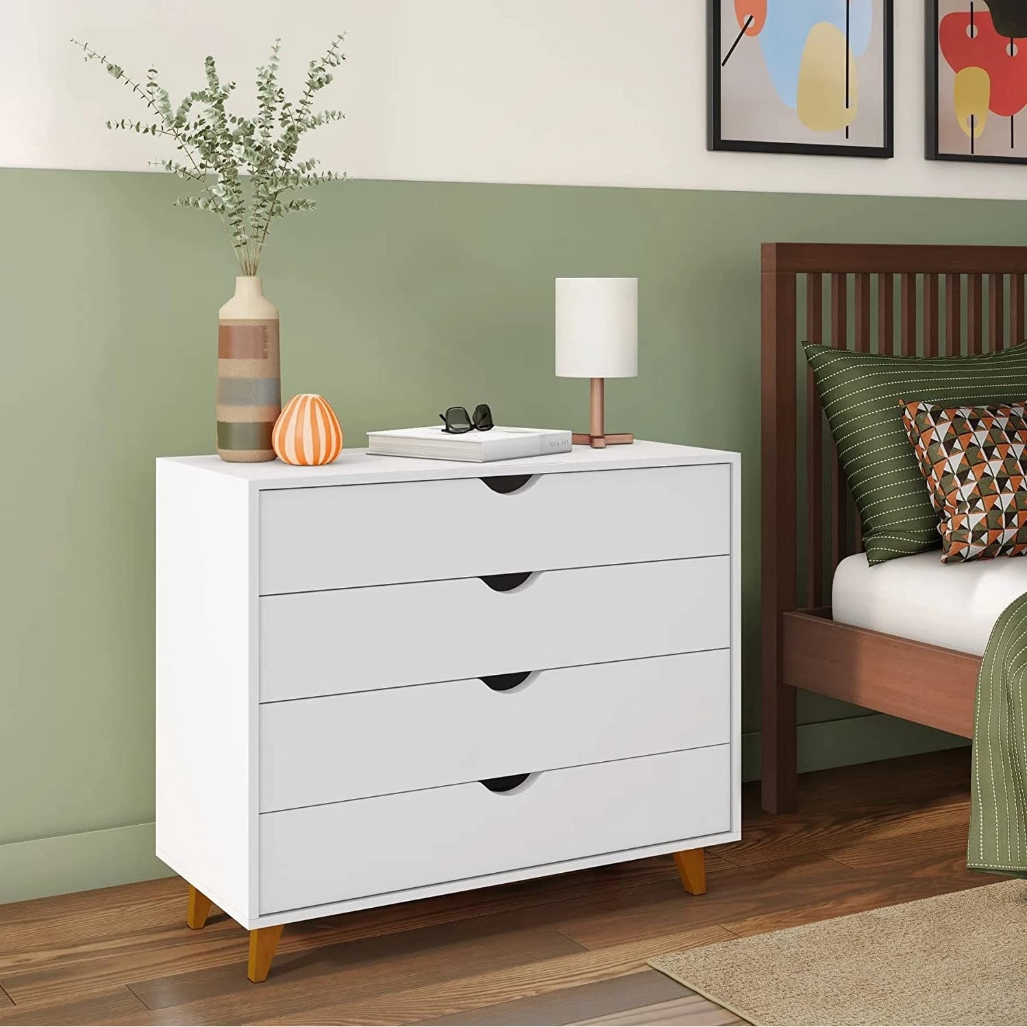 Minimalist 4-Drawer Dresser - Wooden Cabinet - - 37059877 - Mycitystee