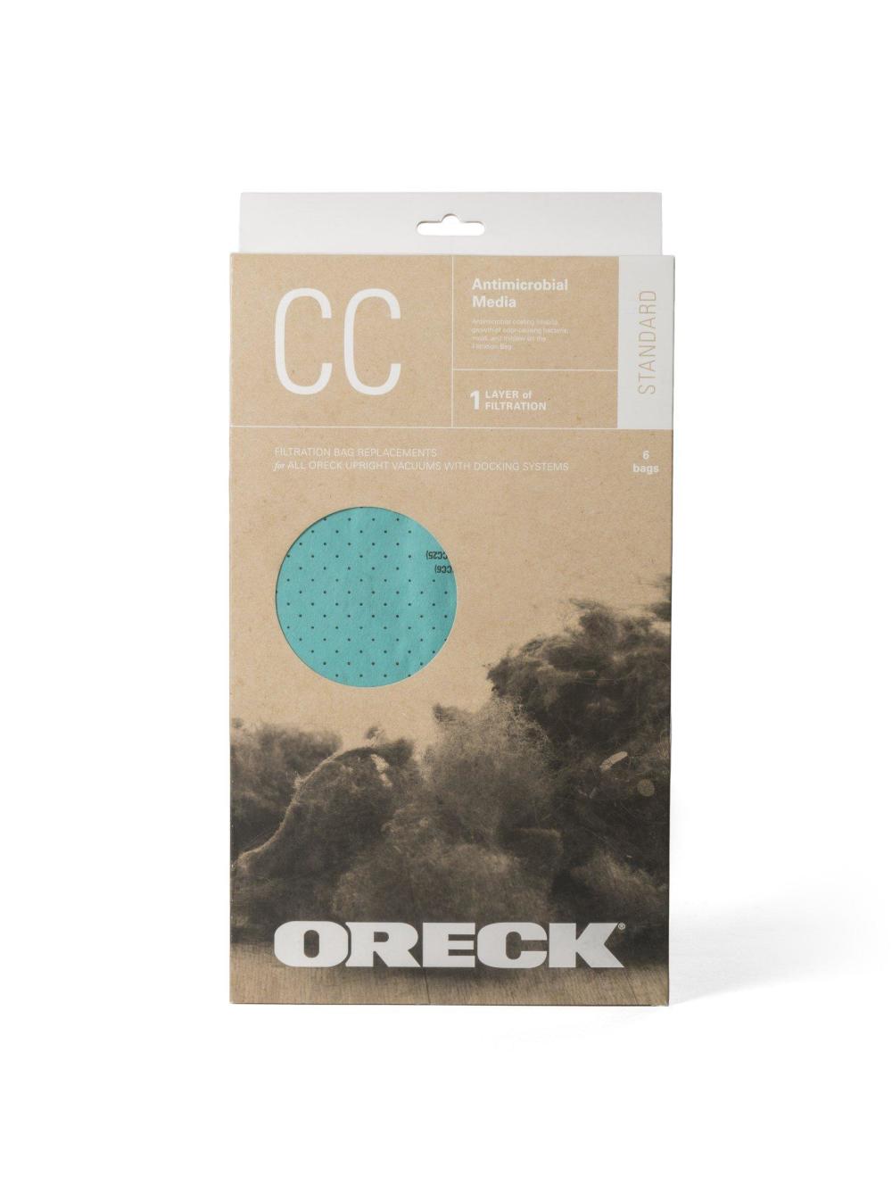 Oreck Type CC Antimicrobial Filtration Standard Filtration Vacuum Bag (6pk) - Mycitystee