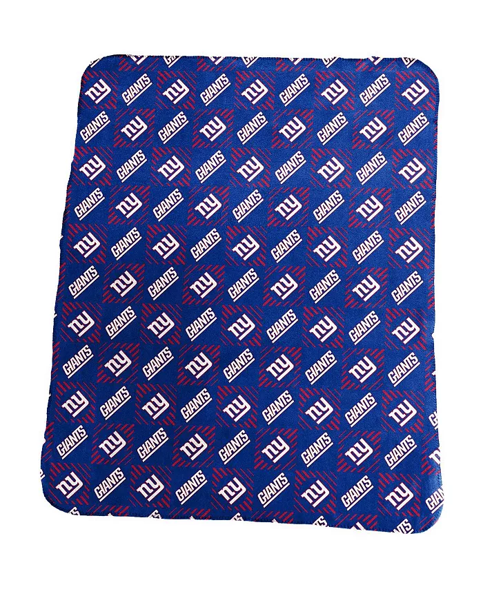 Logo Brands New York Giants 60'' x 50'' Repeating Pattern Fleece Throw Blanket - Mycitystee