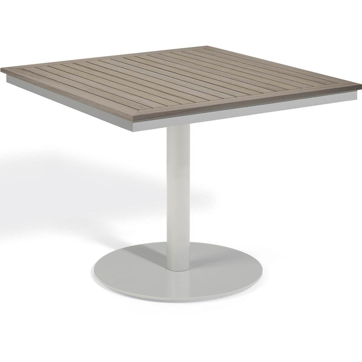 Travira 36 Inch Square Patio Bistro Table W/ Tekwood Vintage Top By Oxford Garden - Mycitystee