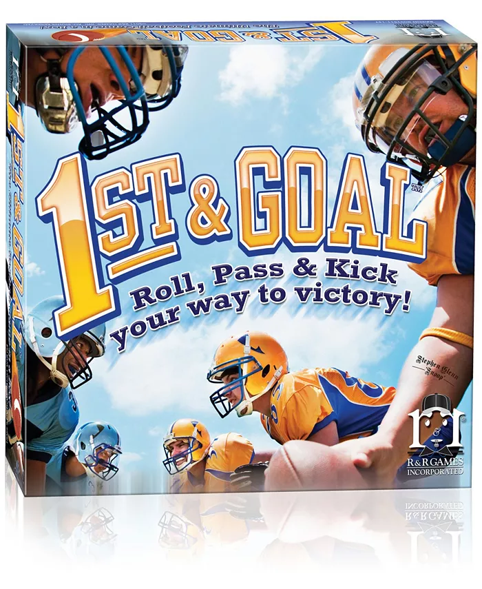 RandR Games 1st and Goal Football Board Game- Roll， Pass and Kick Your Way to Victory! - Mycitystee