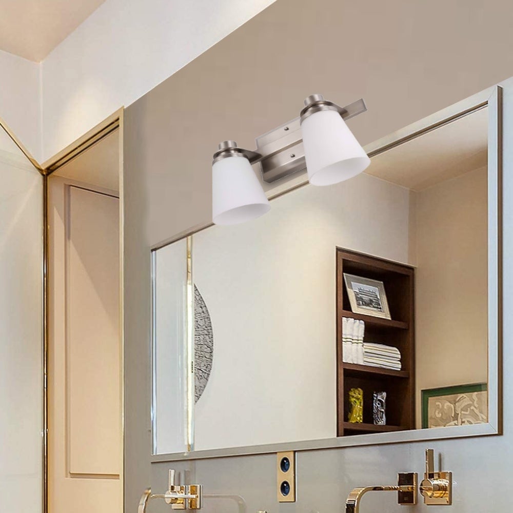 Jane 2 Light Vanity Lighting in Brushed Nickel Finish - Brushed Nickel - Mycitystee