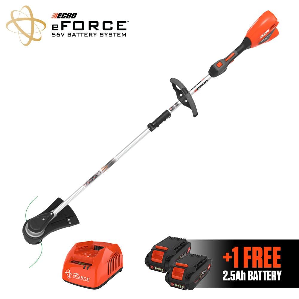 ECHO eFORCE 56V 16 in. Brushless Cordless Battery String Trimmer with 2.5Ah Battery and Charger DSRM-2100C1 - Mycitystee
