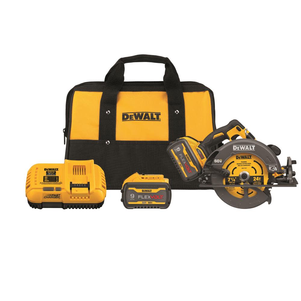 DEWALT FLEXVOLT 60V MAX 7-1/4" Circular Saw Kit with Brake Brushless DCS578X2 from DEWALT - Mycitystee