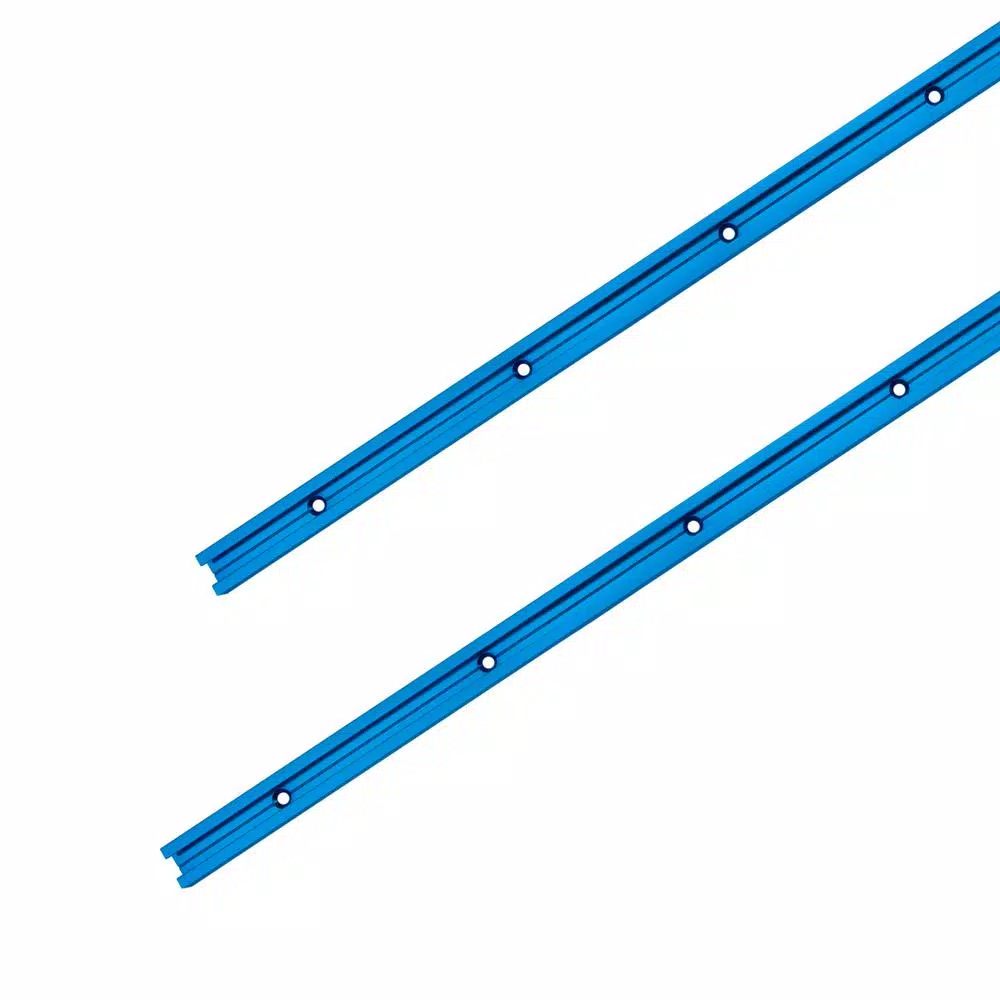 POWERTEC 48 in. Double-Cut Profile Universal T-Track with Predrilled Mounting Holes (2-Pack) and#8211; XDC Depot - Mycitystee