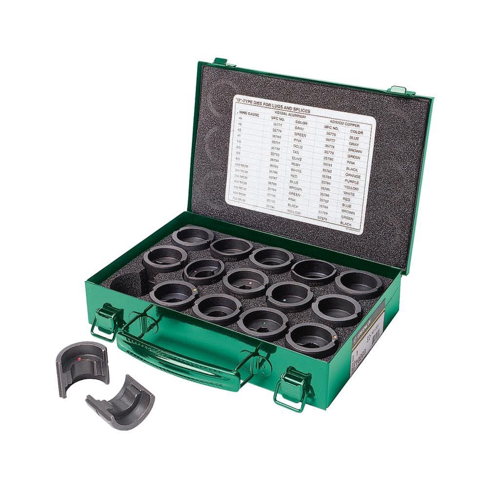 Greenlee Aluminum U Die Kit for 12 Ton Greenlee Crimper - Mycitystee