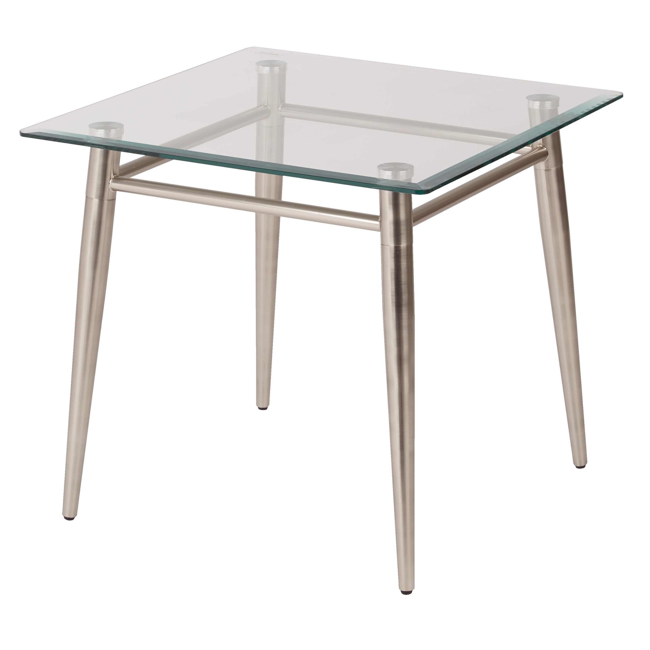 Mid Century Brooklyn Square Top Glass End Table - Mycitystee