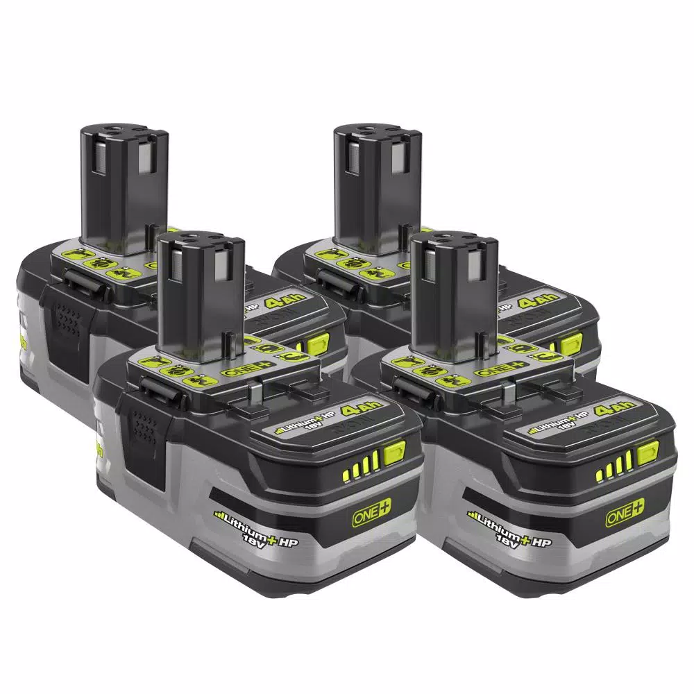 RYOBI 18-Volt ONE+ Lithium-Ion 4.0 Ah LITHIUM+ HP High Capacity Battery 4-Pack and#8211; XDC Depot - Mycitystee