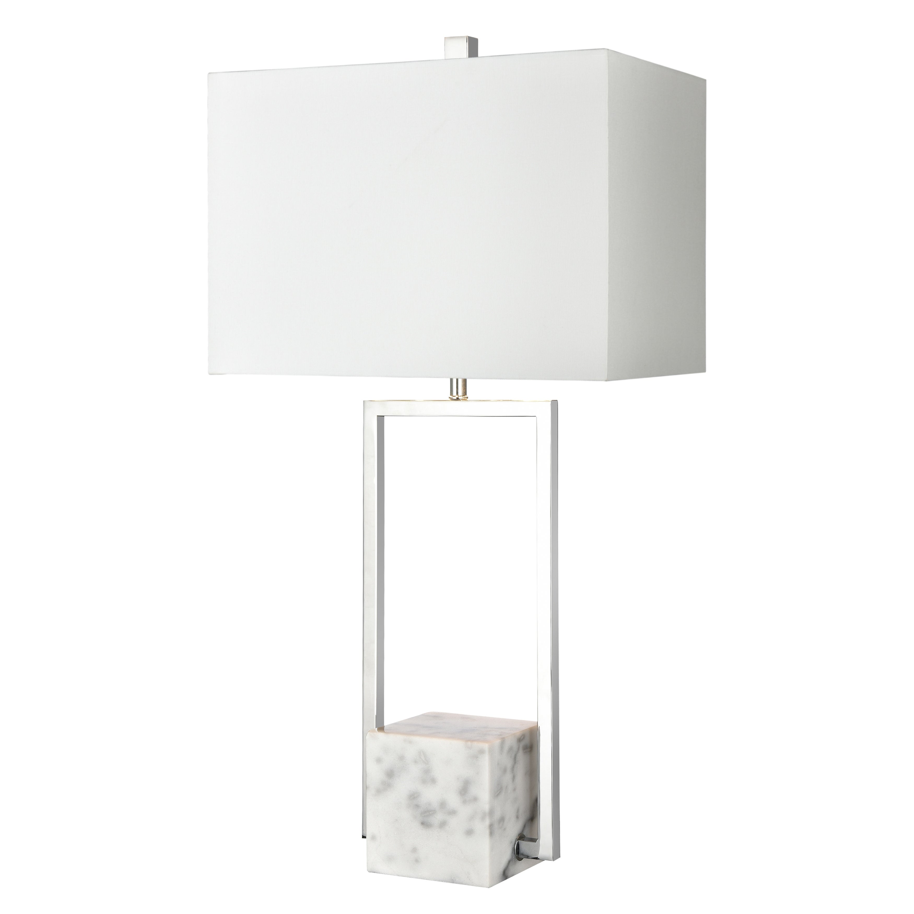 Dunstan Mews 31'' High 1-Light Table Lamp - Chrome - Mycitystee
