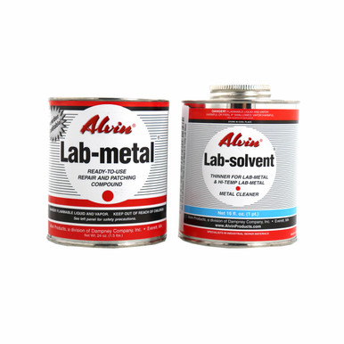 Alvin 24 oz Lab Metal And 16 oz Lab Solvent Kit Dent Filler Compound - Mycitystee