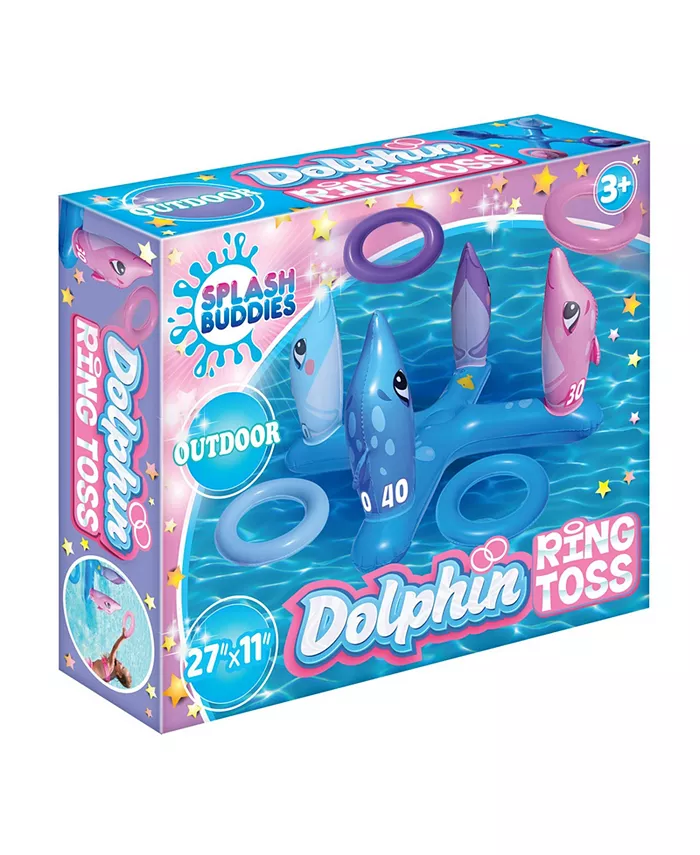 Splash Buddies Inflatable Dolphin Ring Toss Game - Mycitystee