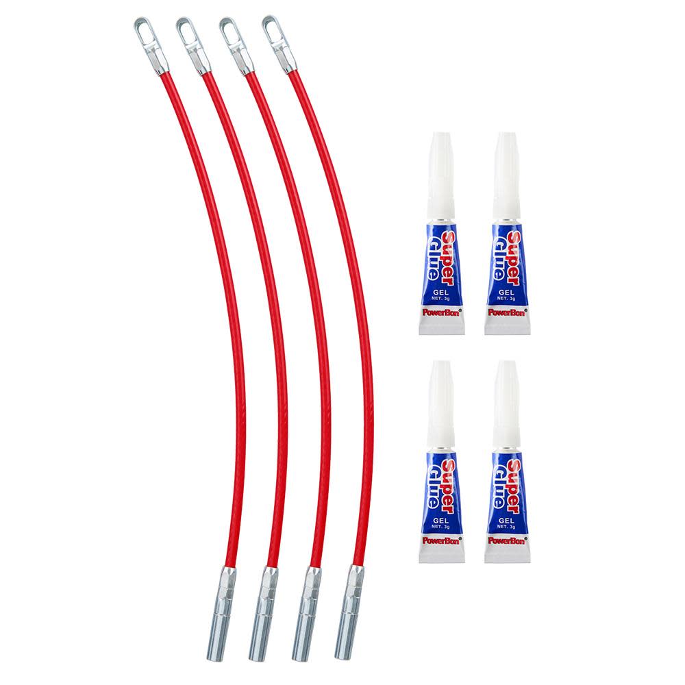 Milwaukee Polyester Fish Tape Replacement Flexible Metal Leader 4pk - Mycitystee