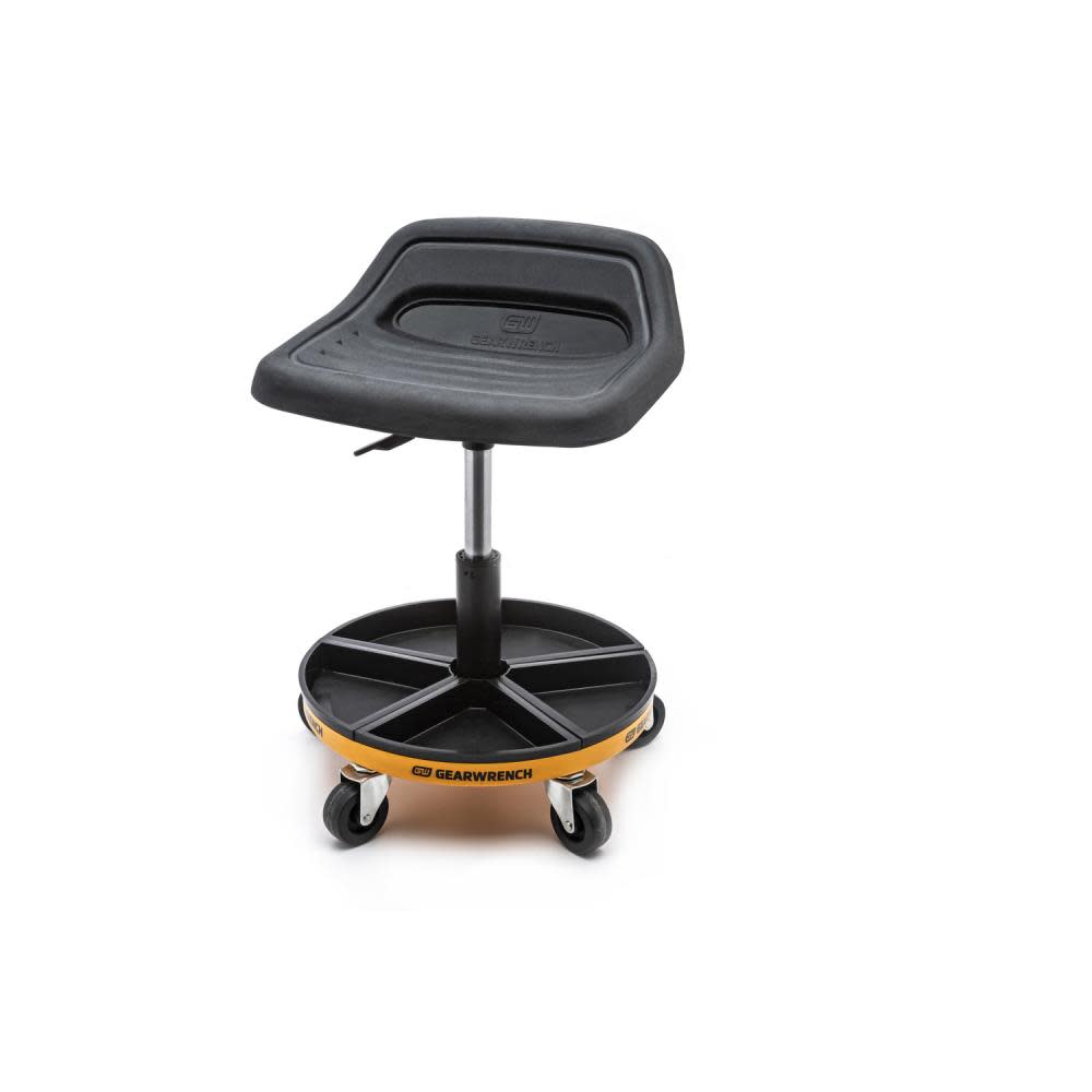 Mechanics Seat, Adjustable Height Swivel, 18 to 22 In. - Mycitystee