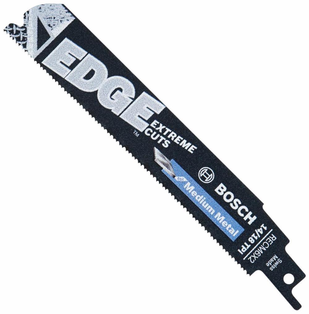Bosch 5 pc. 6 In. 14/18 TPI Edge Reciprocating Saw Blades for Medium Metal RECM6X2 from Bosch - Mycitystee