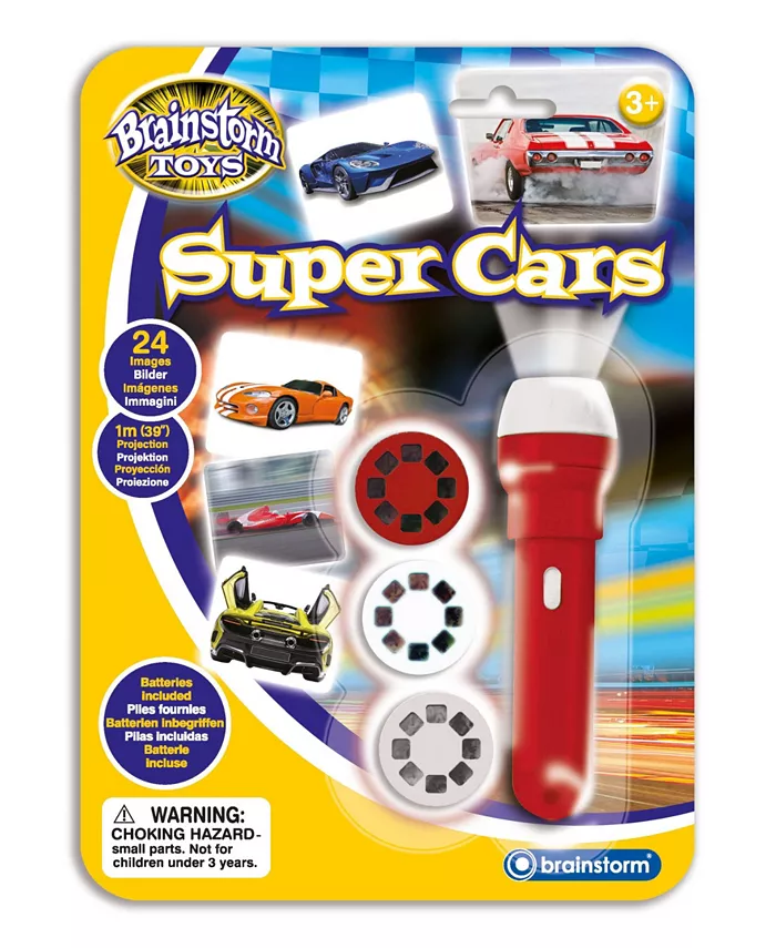 Redbox Brainstorm Toys Super Cars Flashlight and Projector with 24 Car Images - Mycitystee