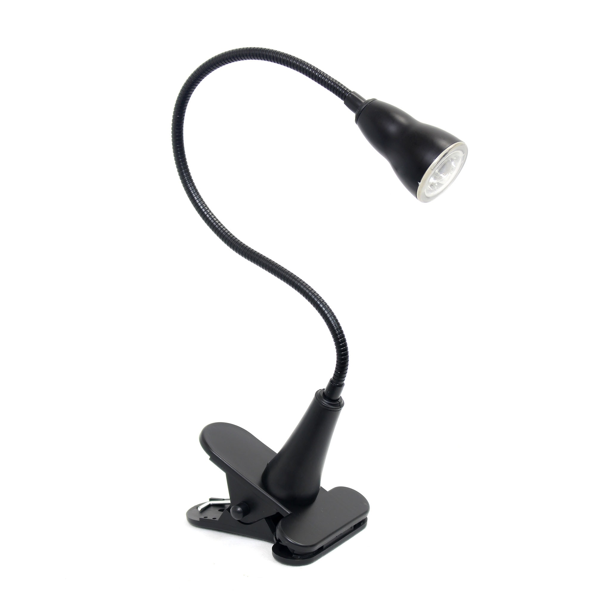 Simple Designs 1W LED Gooseneck Clip Light Desk Lamp - 4.5 × 3.25 × 22.75 in - Mycitystee