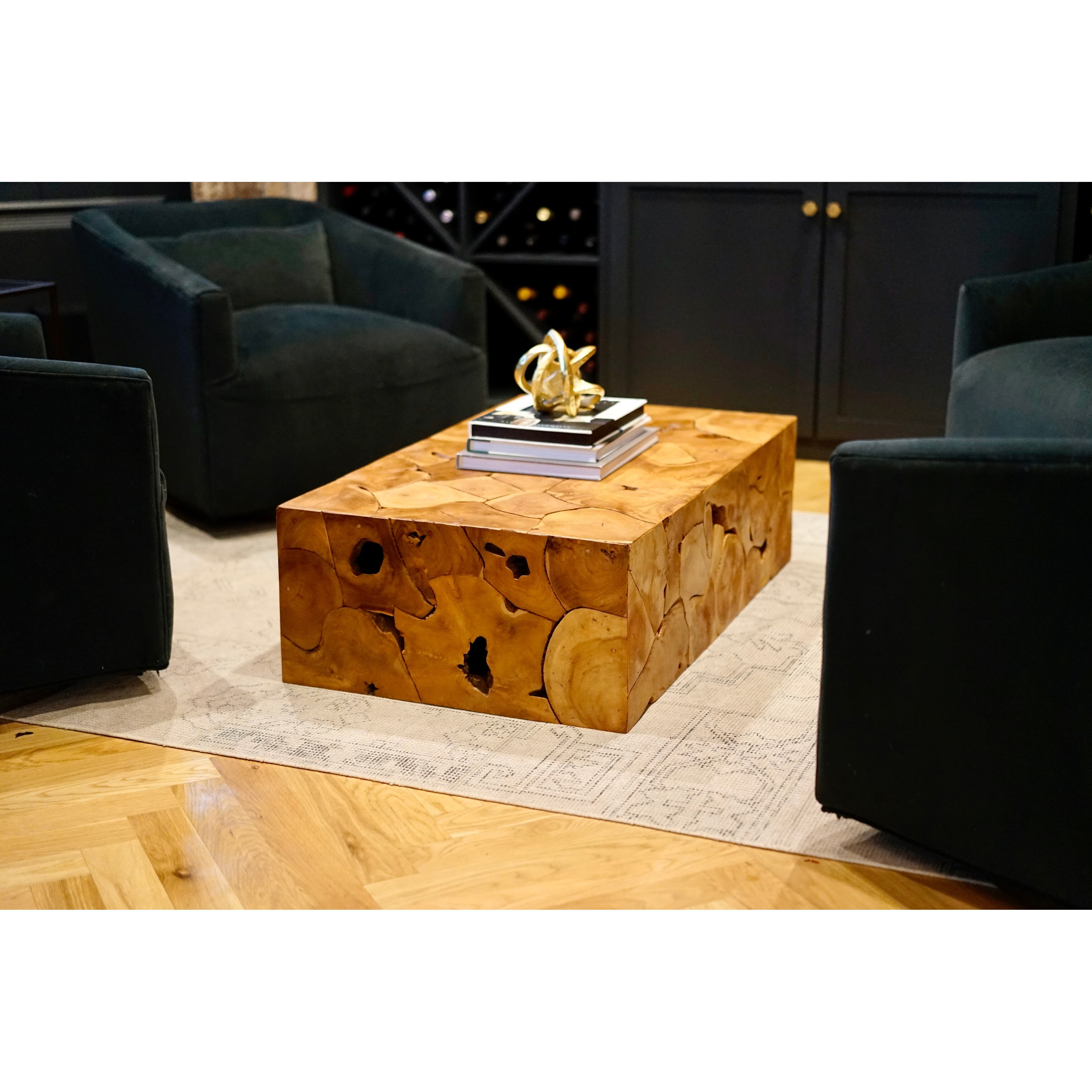 Posh Pollen Palmdale Teak Coffee Table - Natural - Mycitystee
