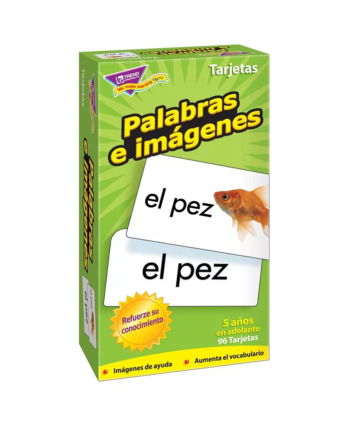 Trend Enterprises Palabras e Imagenes (SP) Skill Drill Flash Cards - Mycitystee