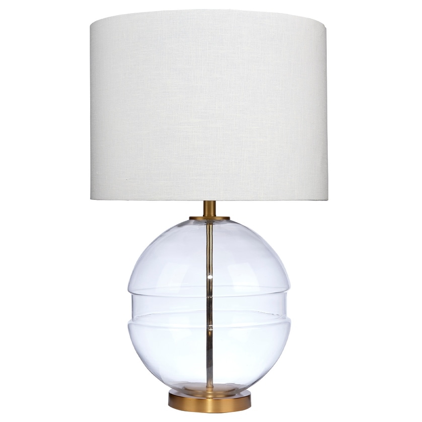 Alden Décor Claudia Glass Table Lamp， Antique Brass - 31 - Mycitystee
