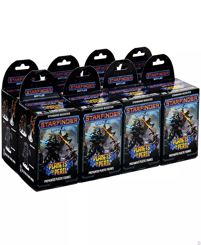 WizKids Games Star Finder Battles Planets of Peril 8 Pack Brick Randomly Assorted Pre Painted 32 Miniatures Role Playing Game - Mycitystee