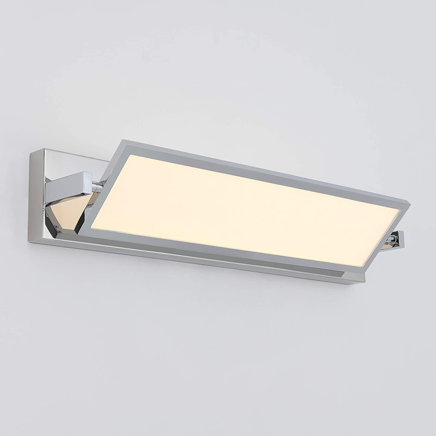 Artika Reflection Integrated LED Flat Panel Vanity Light Fixture， Chrome - Mycitystee