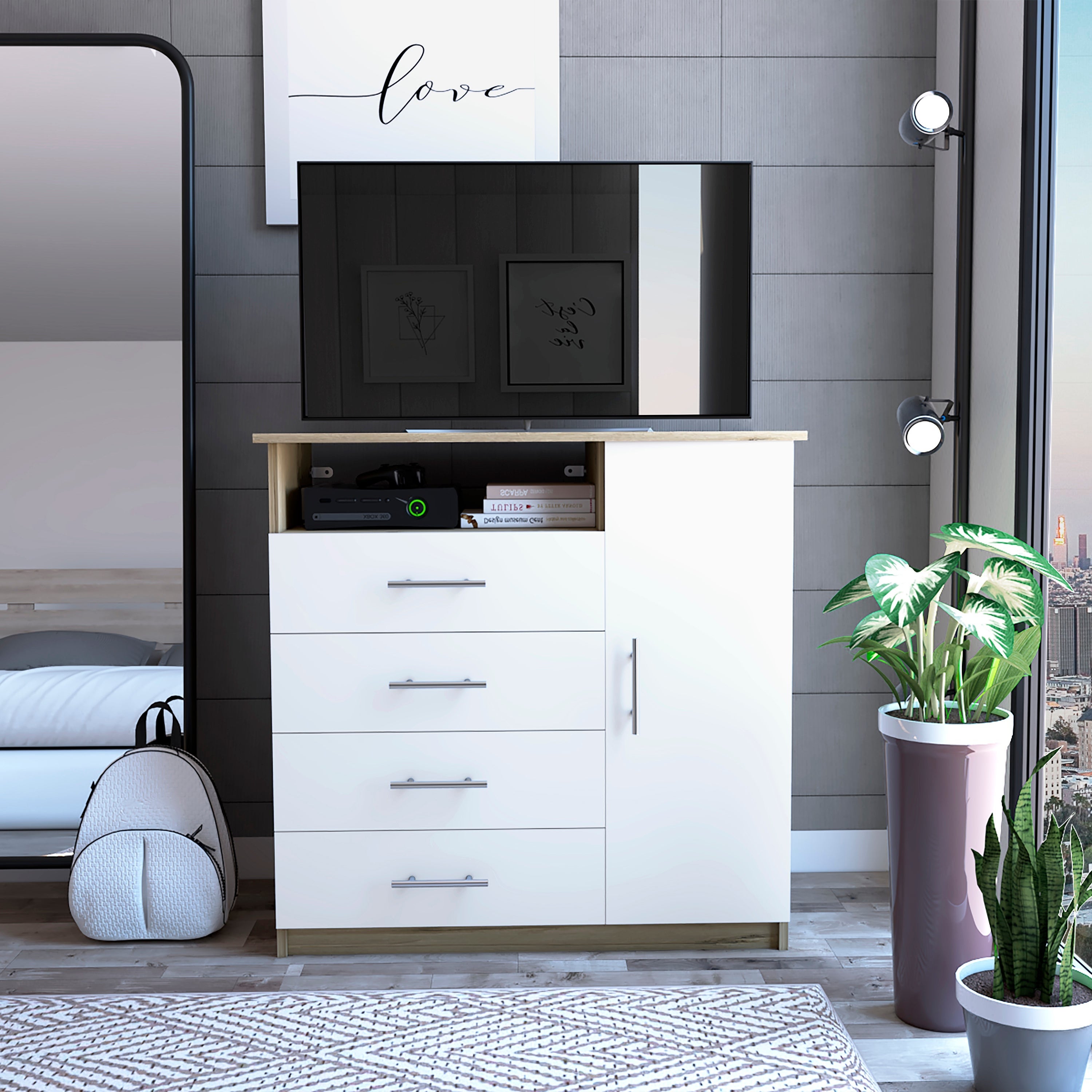 Boahaus Malala Dresser (White-Brown) - - 36411561 - Mycitystee