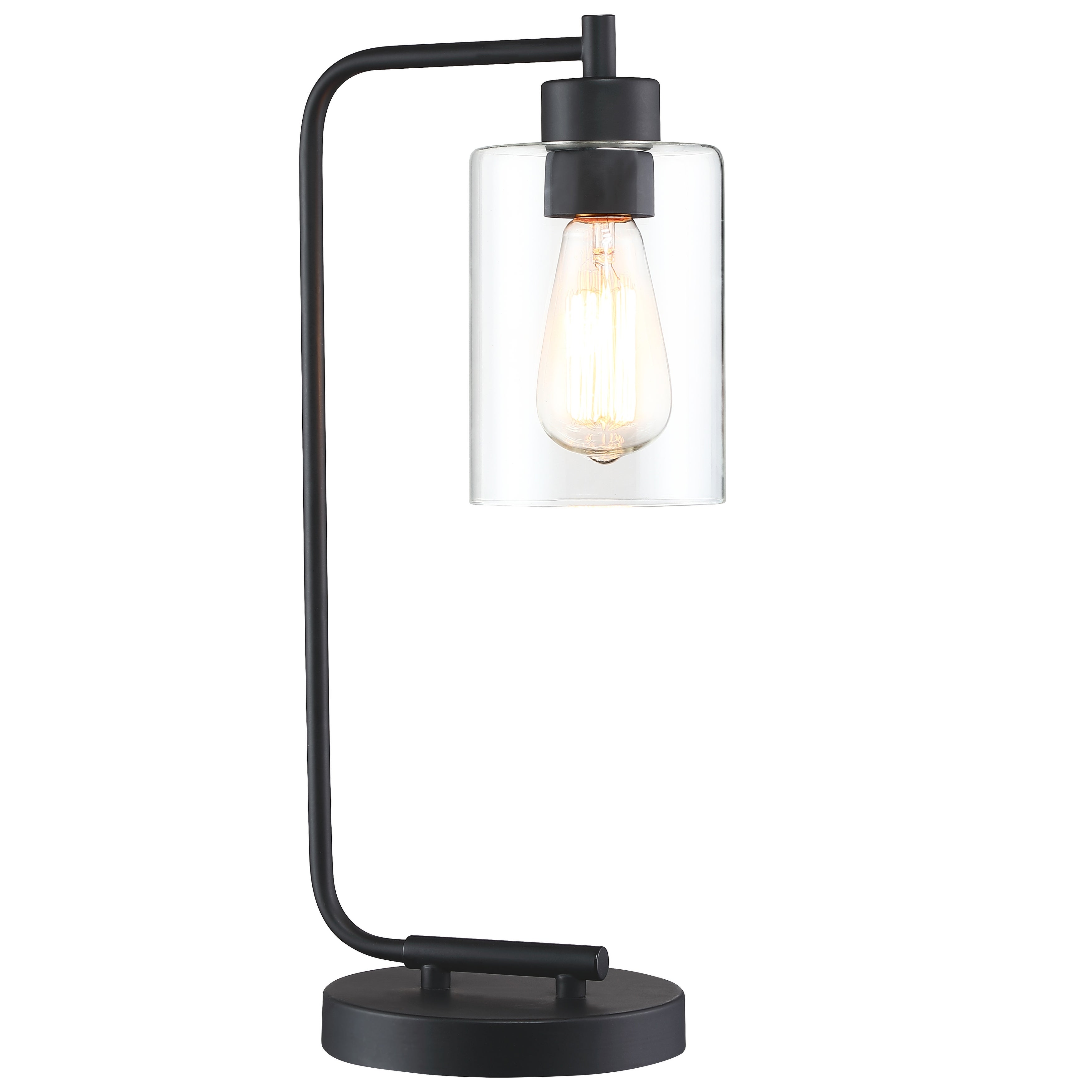 Design Glass Black 1- Light Table Lamp - Mycitystee