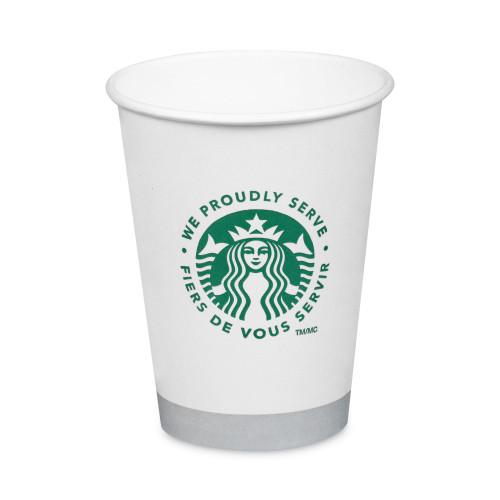 Hot Cups， 12 oz， White with Green Starbucks Logo， 1，000/Carton (11098806) - Mycitystee