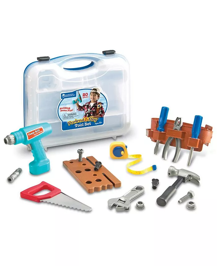 Learning Resources Pretend Play Work Belt Tool Set - 20 Pieces - Mycitystee