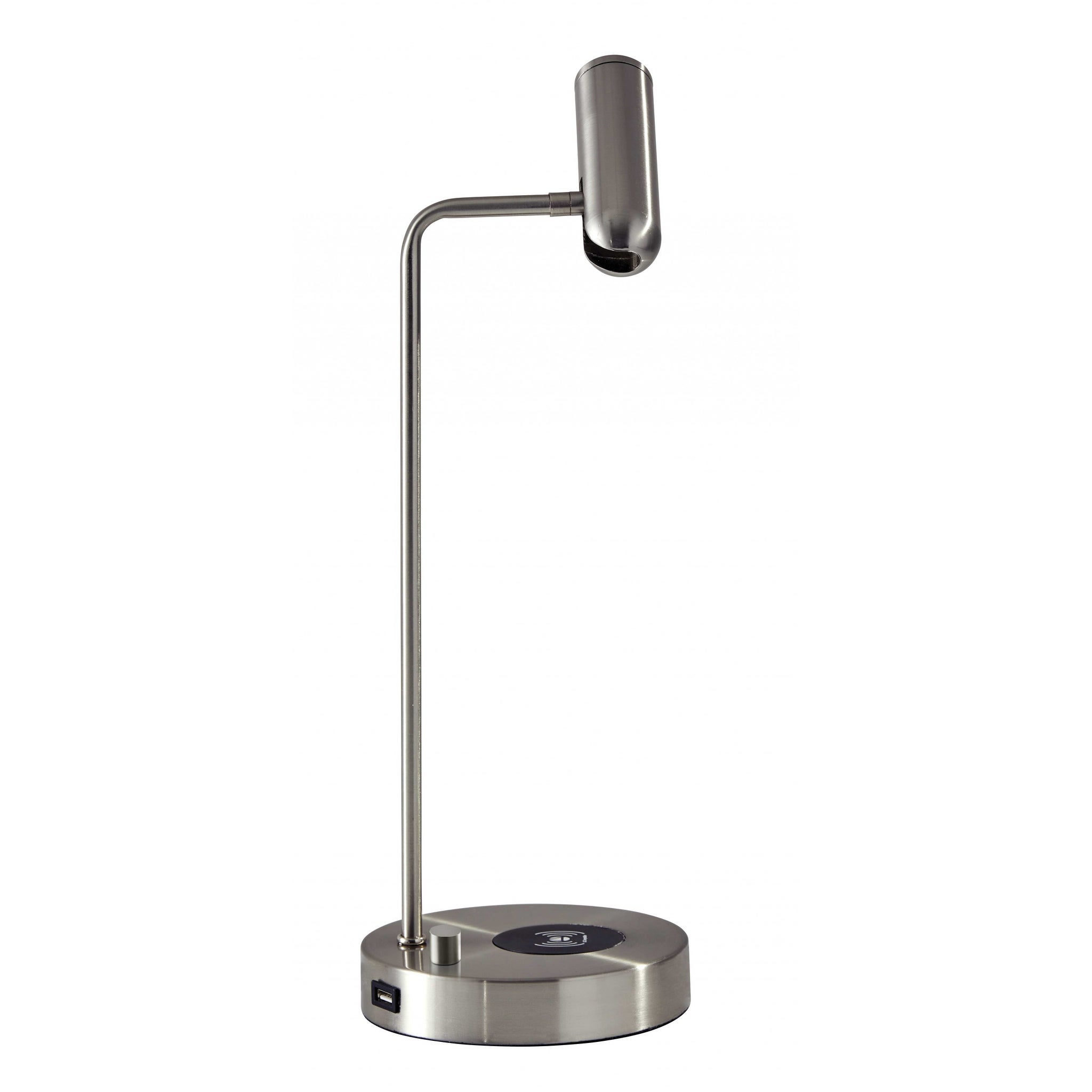Ultra Sleek Brushed Steel Metal LED Desk Lamp - 6 x 8 x 16.5 - Mycitystee