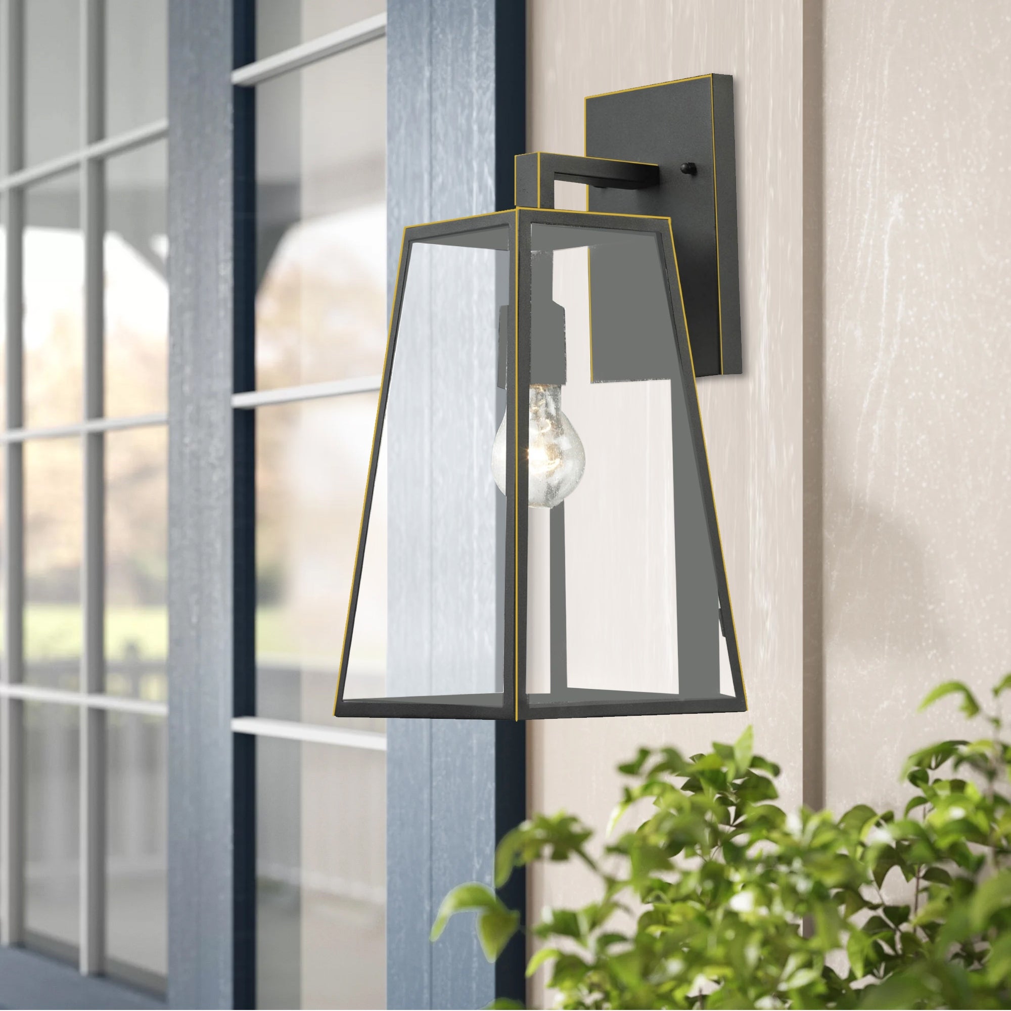 1 Light Outdoor Wall Mounted Lighting In Imperial Black Finish - Imperial Black Shopping - The Best Deals on Outdoor Wall Lanterns | 38883557 - Mycitystee