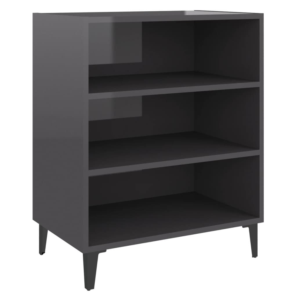 vidaXL Sideboard High Gloss Gray 22.4