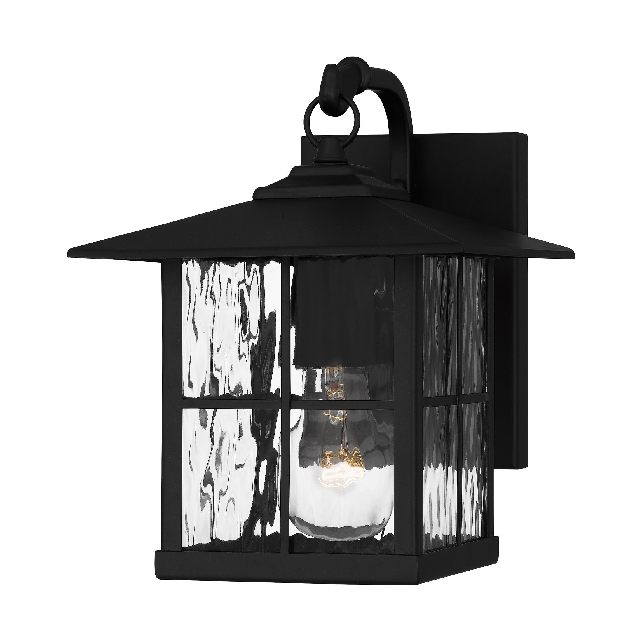 Kyrie 1-Light Matte Black Outdoor Wall Lantern Shopping - The Best Deals on Outdoor Wall Lanterns | 41429464 - Mycitystee