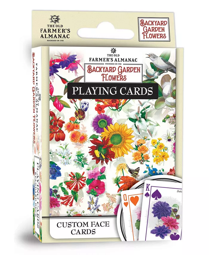 MasterPieces Puzzles Officially Licensed Farmer's Almanac Flowers Playing Cards - 54 Card Deck - Mycitystee