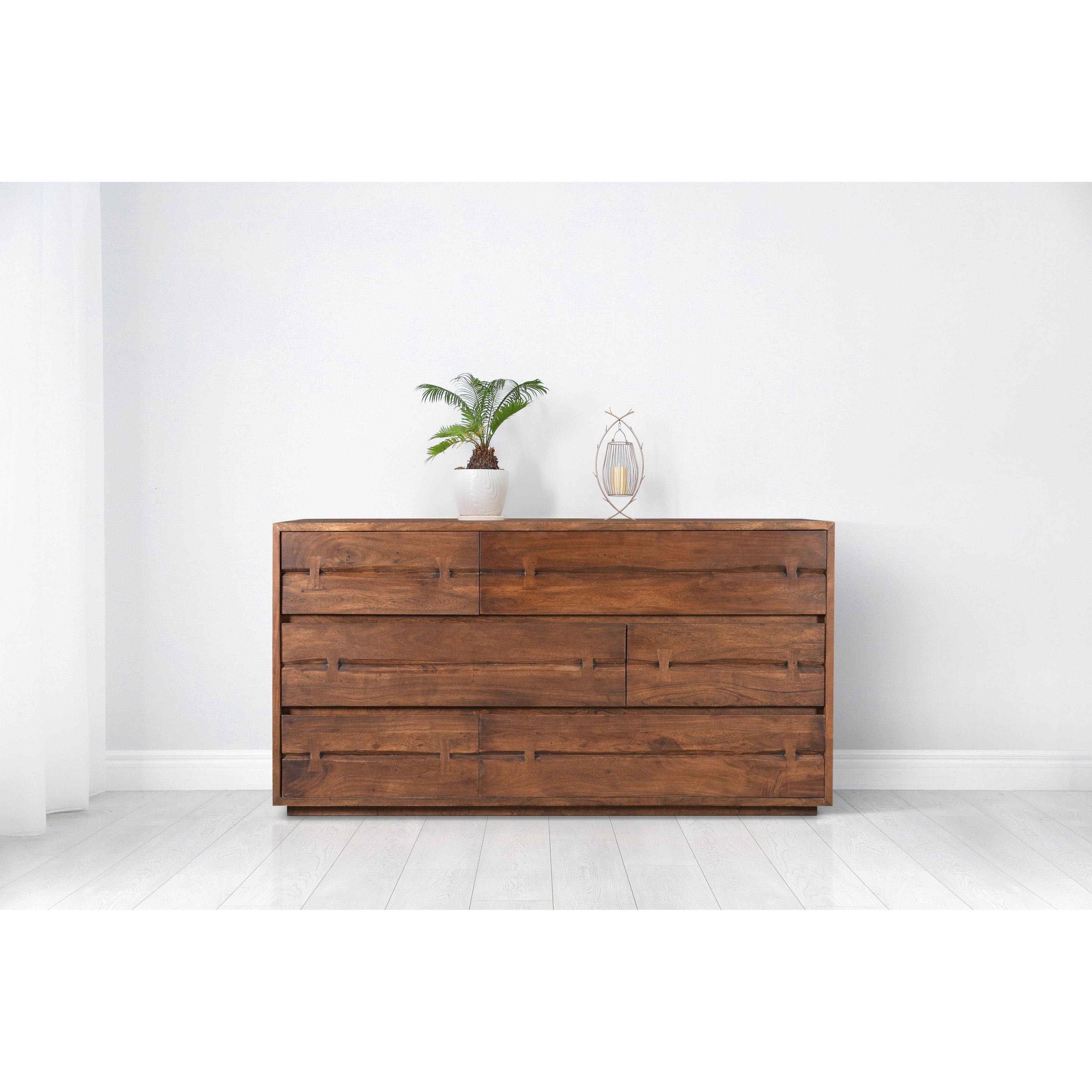 Macari Maiden Live-Edge Solid Wood Modern 6-Drawer Dresser - - 36354562 - Mycitystee