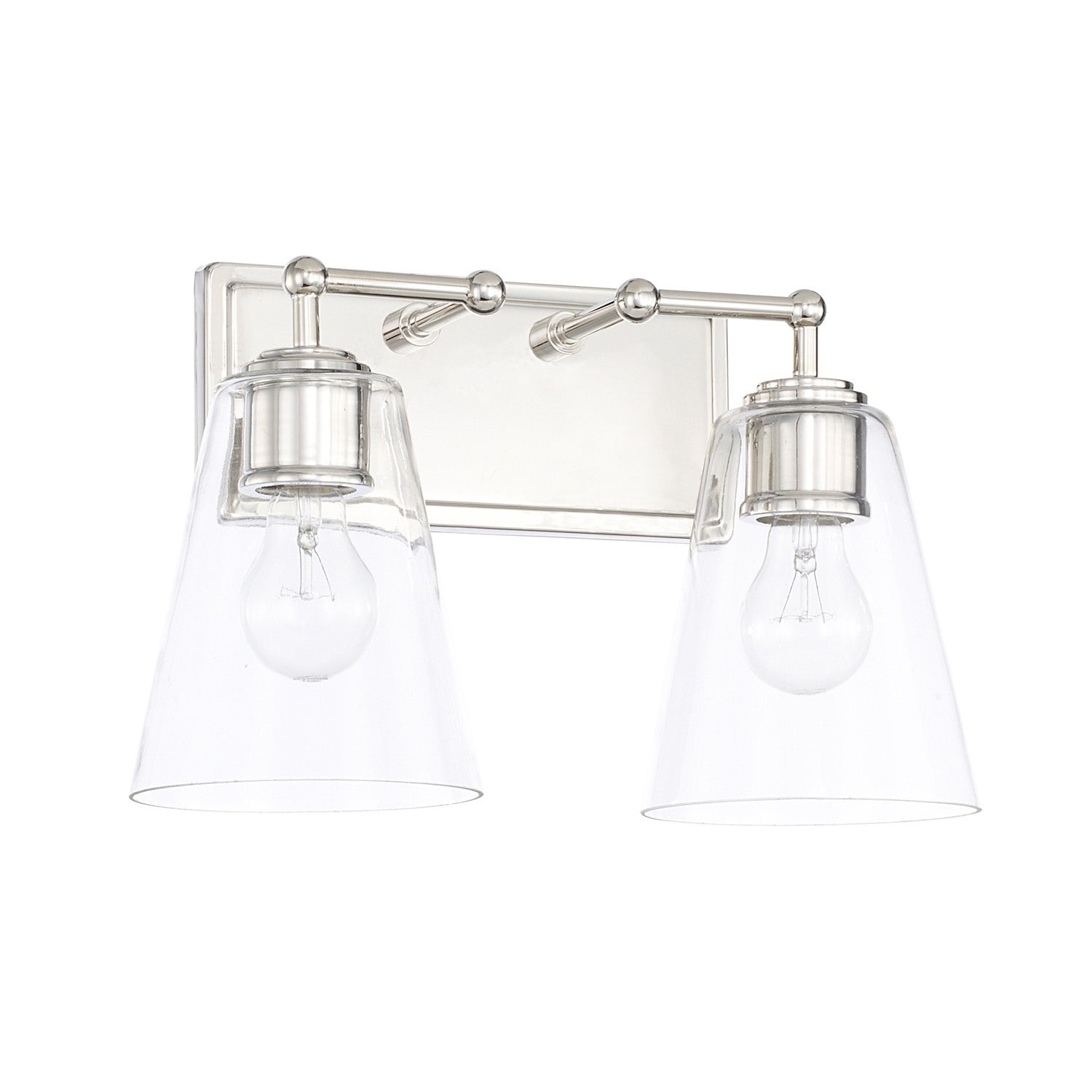 2-light Polished Nickel Bath/Vanity Fixture - Mycitystee