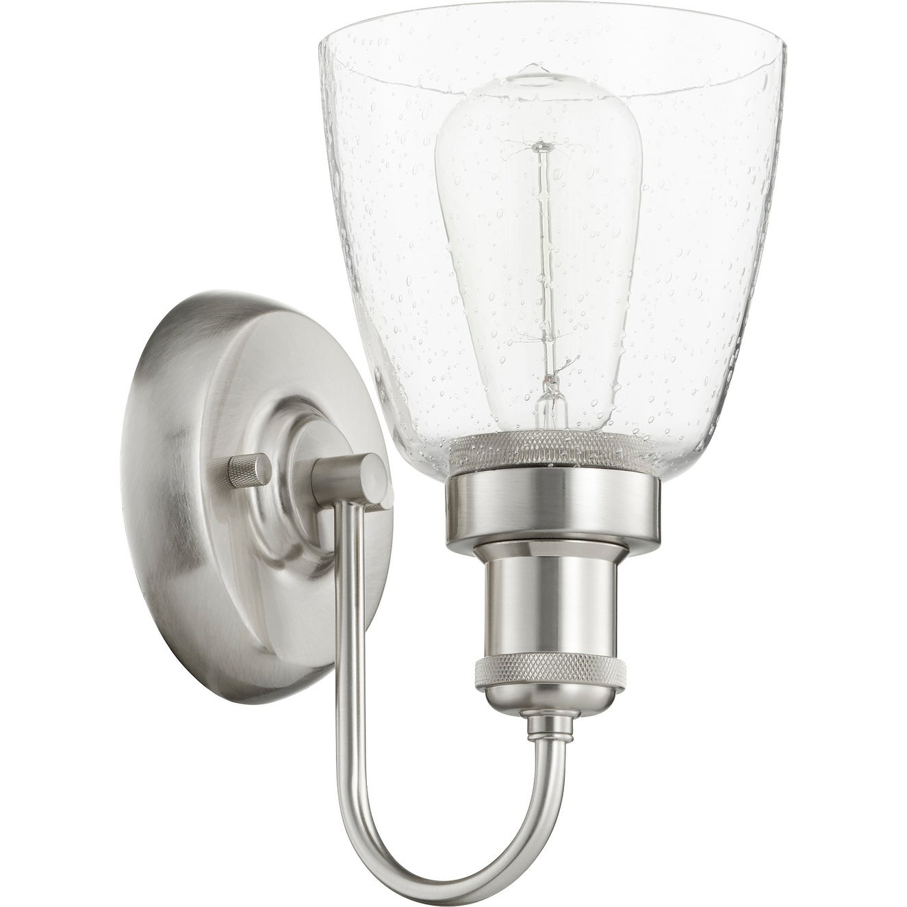 Quorum International Clear Seeded Glass Vanity or Sconce Family， 1 Light. - Mycitystee
