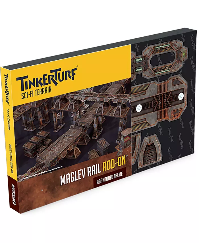 TinkerTurf Sci-Fi Terrain MagLev Rail Add On Abandoned Theme， Set of 5 - Mycitystee