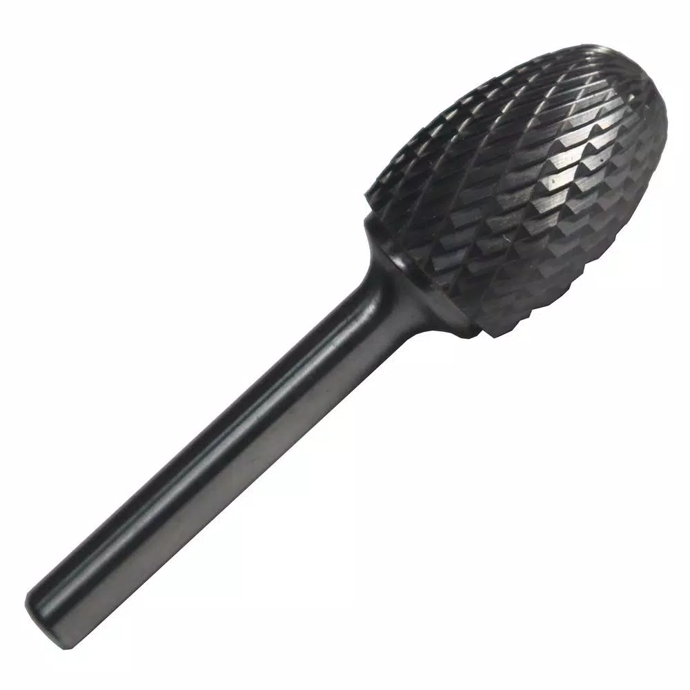 Drill America 1/4 in. x 3/8 in. Oval Solid Carbide Burr Rotary File Bit with 1/4 in. Shank and#8211; XDC Depot - Mycitystee
