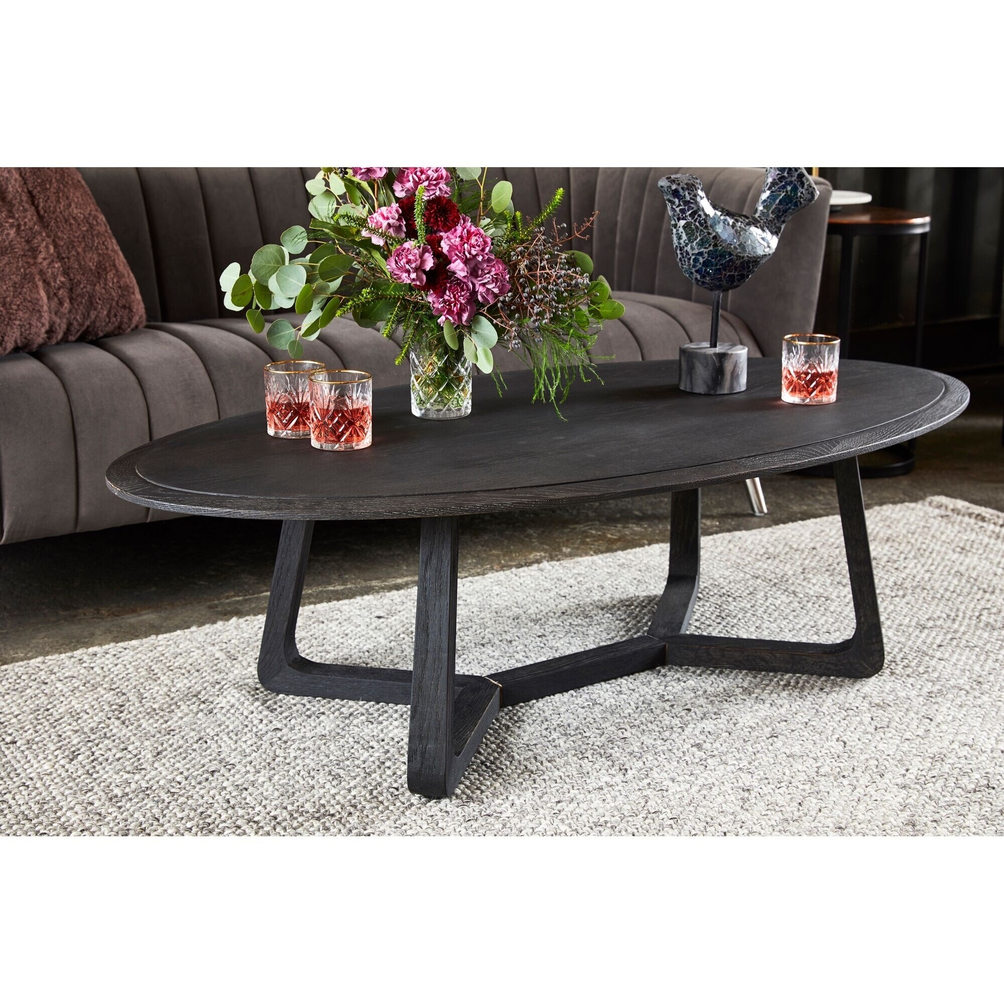 Aurelle Home Napa Solid Oak Modern Coffee Table - Mycitystee