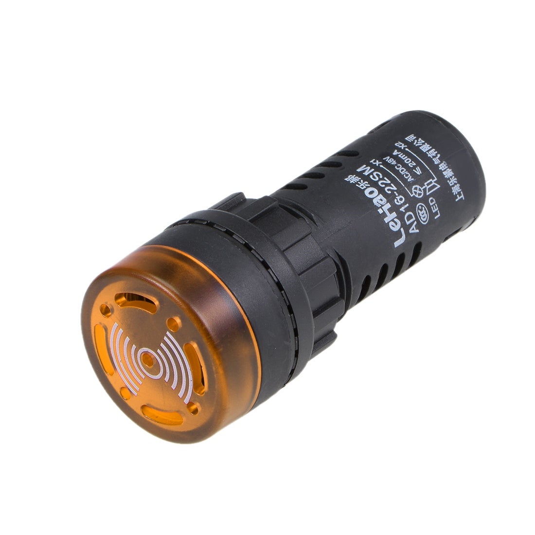 AC/DC 48V Indicator Light with Buzzer Green Flashing Alarm 22mm Panel LED - Yellow - Mycitystee