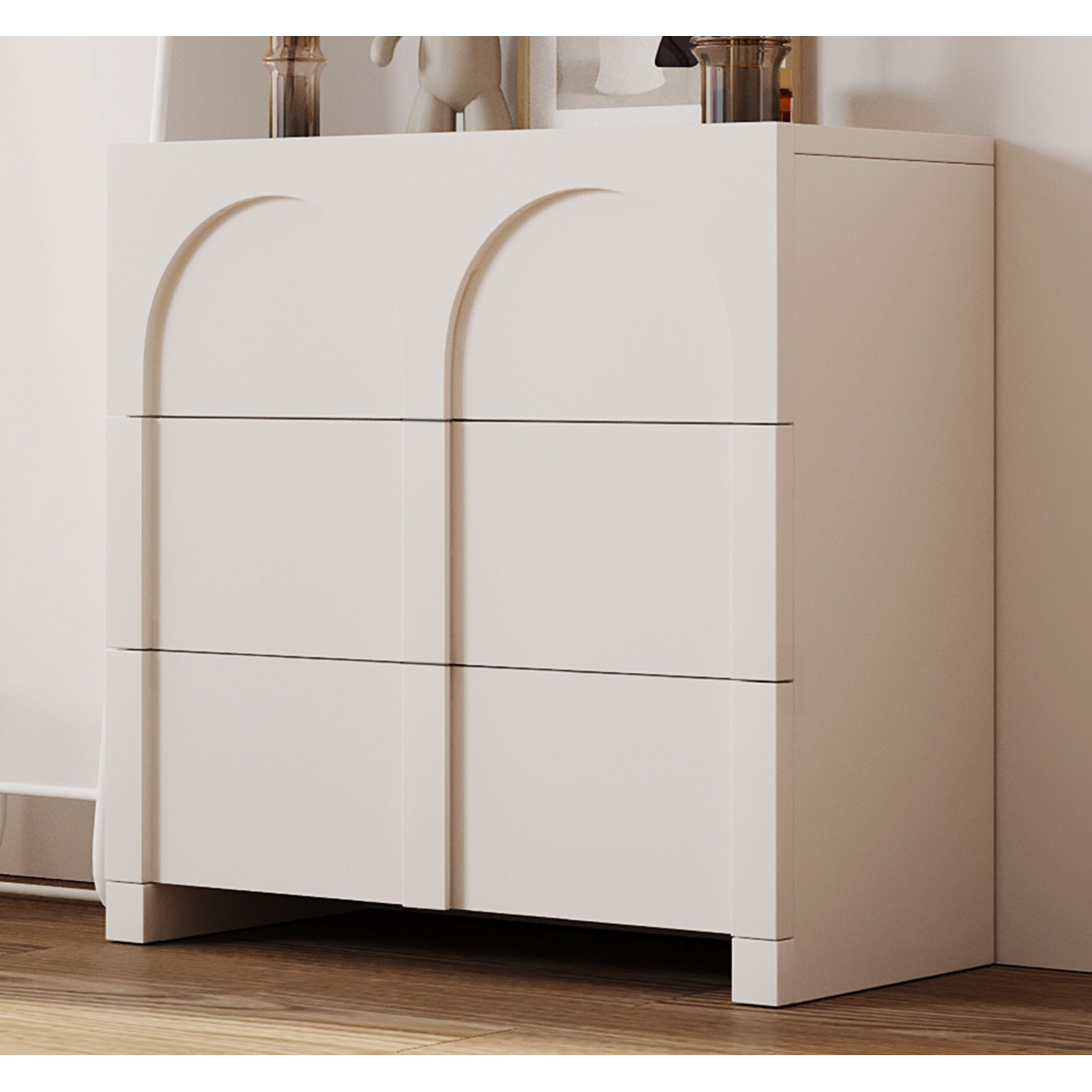 High Gloss Three-Drawer Chest with Ample Storage Space - - 37703057 - Mycitystee