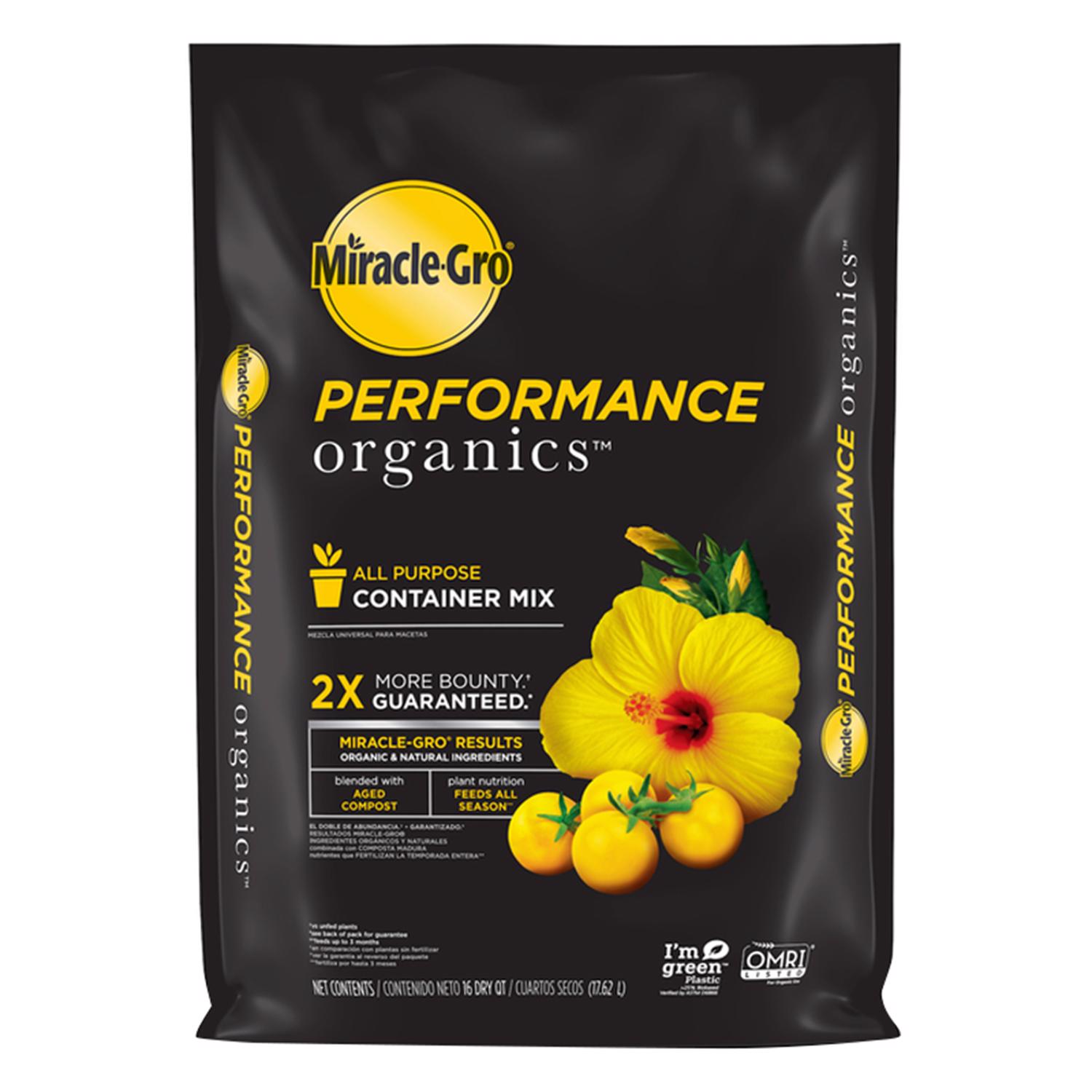 Miracle-Gro Performance Organics Organic All Purpose Potting Mix 16 qt - Mycitystee