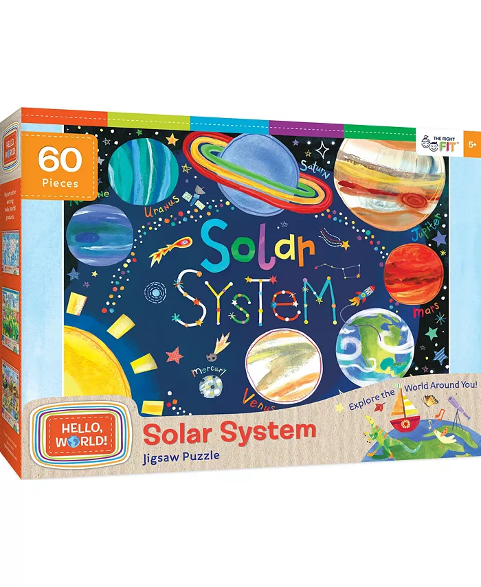 MasterPieces Puzzles Hello World! - Solar System 60 Piece Kids Jigsaw Puzzle - Mycitystee