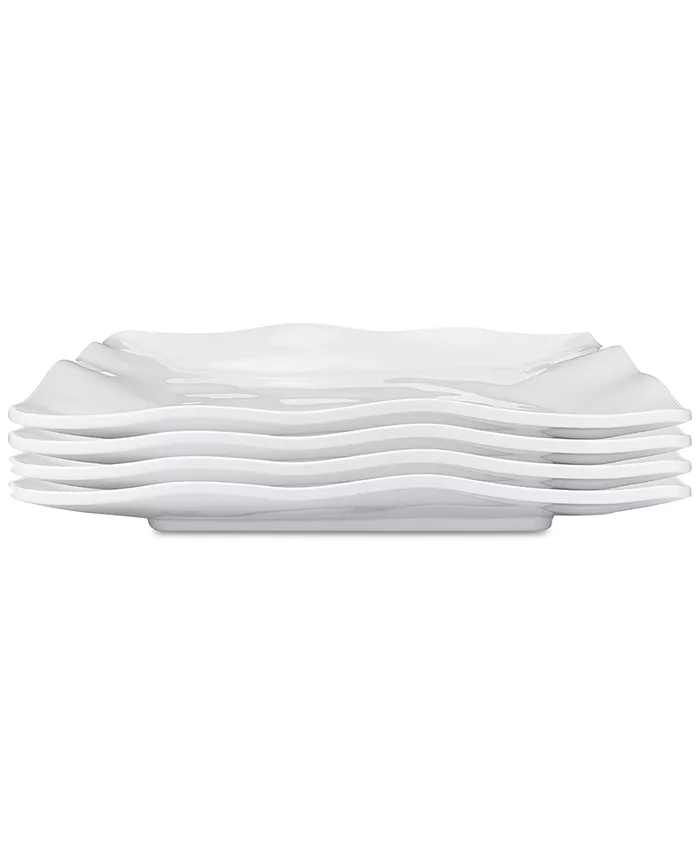 Q Squared Ruffle 4-Pc. Melamine 10.5