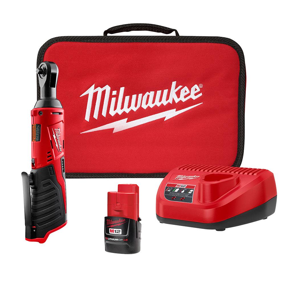 Milwaukee M12 Cordless 1/4 In. Ratchet Kit 2456-21 from Milwaukee - Mycitystee
