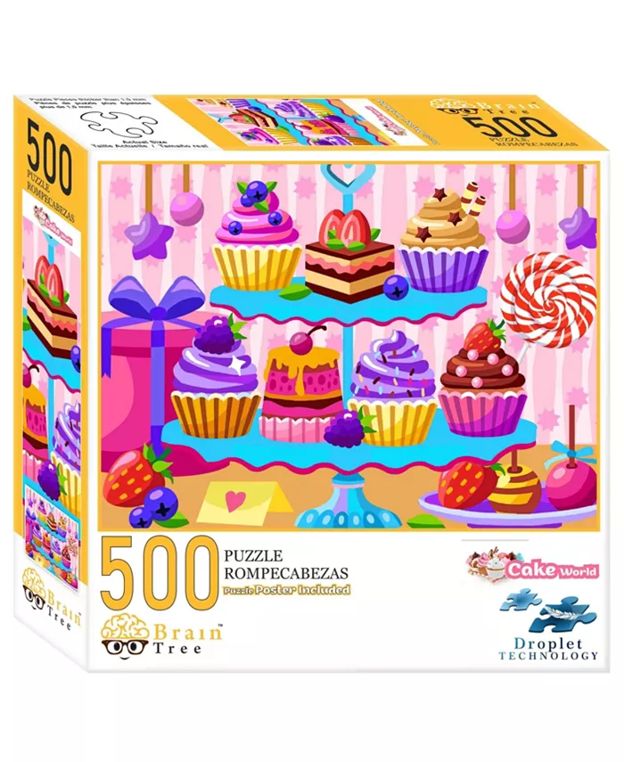 Brain Tree Games Cake World 500 Piece Puzzles for Adults - Mycitystee