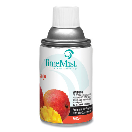 TimeMist Premium Metered Air Freshener Refill， Mango， 6.6 oz Aerosol Spray， 12/Carton (1042810) - Mycitystee